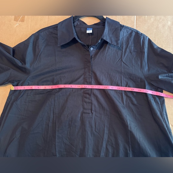 Old Navy Mini Swing Shirt Dress in Black 100% Cotton Large Tall - Picture 9 of 12